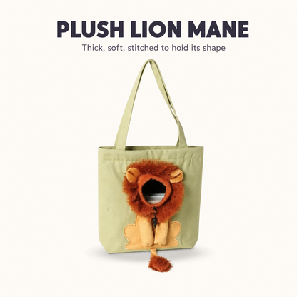 Plush lion mane - thick, soft, stitched to hold its shape